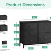 AODK Dresser for Bedroom Dresser TV Stand with 5 Storage Drawers, Small Fabric Dresser Chest of Drawers for Closet Organizer Clothes, Black - Image 3
