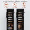 VTRIN Vertical Narrow Shoe Rack Organizer Tall Shoe Rack for Closet Entryway 10 Tier Non-Woven Cover Shoe Shelf Holds 20-22 Pairs Free Standing Shoe Storage Cabinet with Dustproof Cover Black - Image 3