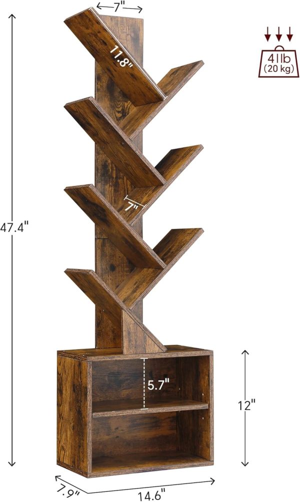 6 Tier Tree Bookshelf, - Image 6