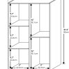 Furinno Luder Bookcase / Book / Storage , 5-Cube, White - Image 3