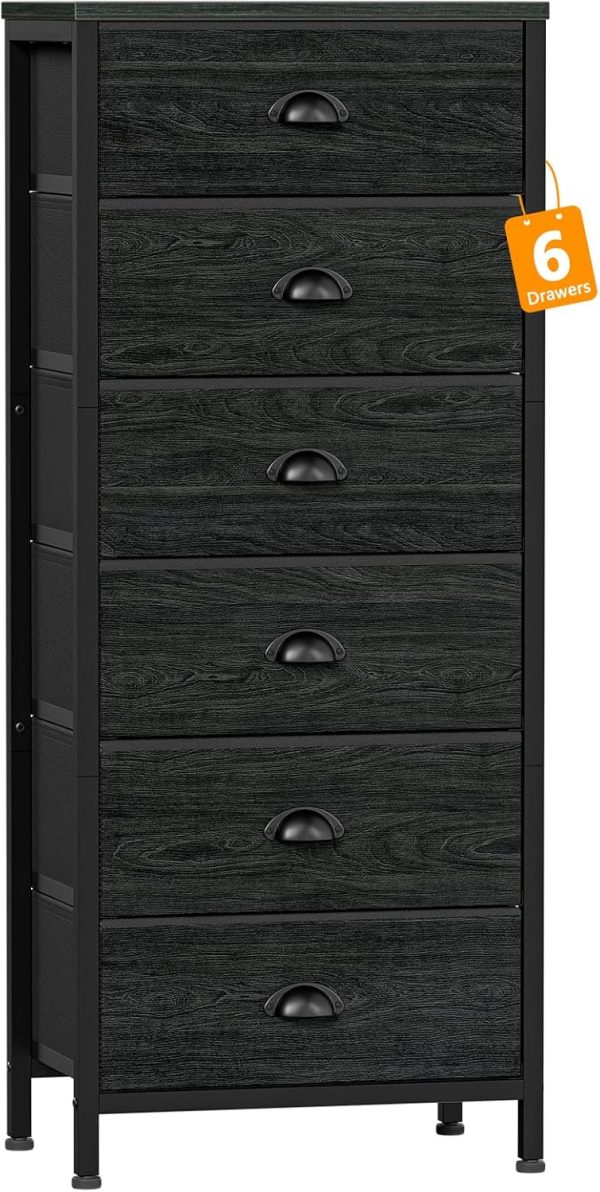 Furnulem Tall Dresser with 6 Drawers