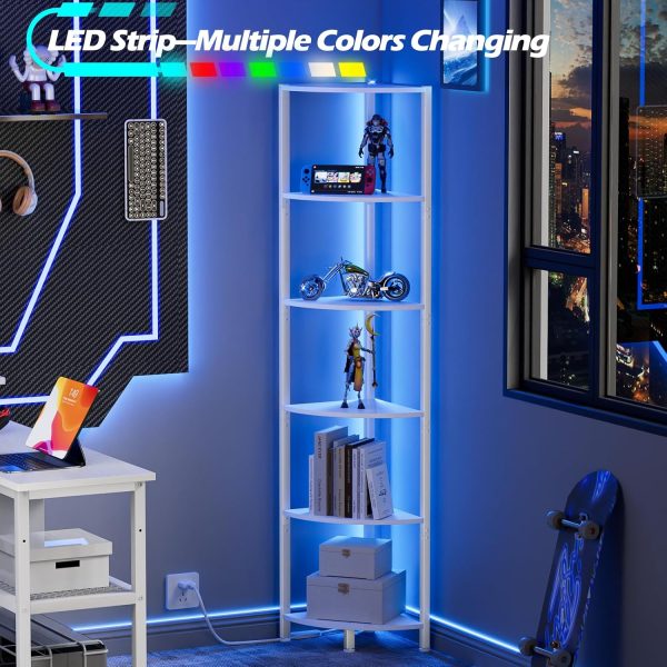 6 Tier Corner Shelf with LED - Image 4
