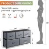 WLIVE Dresser for Bedroom with 5 Drawers, Wide Chest of Drawers, Fabric Dresser, Storage Organizer Unit with Fabric Bins for Closet, Living Room, Hallway, Dark Grey - Image 3